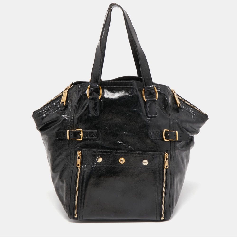 YVES SAINT LAURENT Black Patent Leather Large
Downtown Tote - Picture 3 of 9